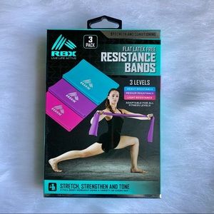 RBX Flat Resistance Bands Strength Training & Physical Therapy Exercise
